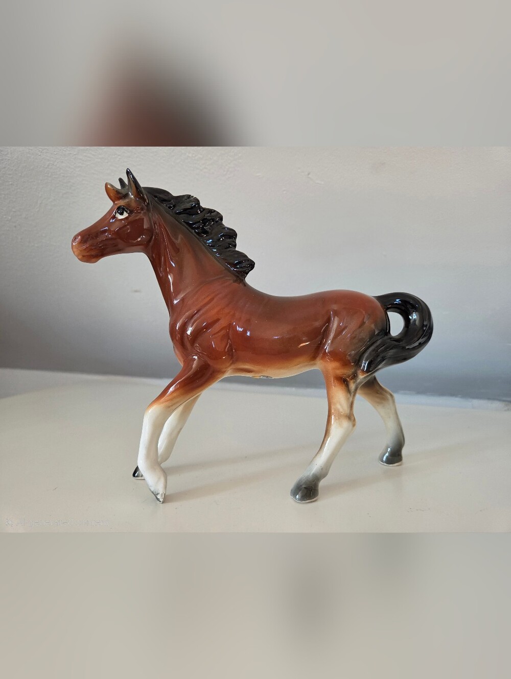 Vintage Made in Japan Ceramic Horse Figurine | Mid-Century Porcelain